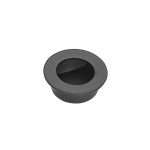 Ironmongery Pisces Matt Black Pocket Door Finger Pull