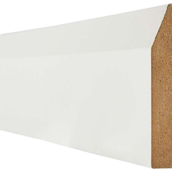 White Primed Skirting Chamfered