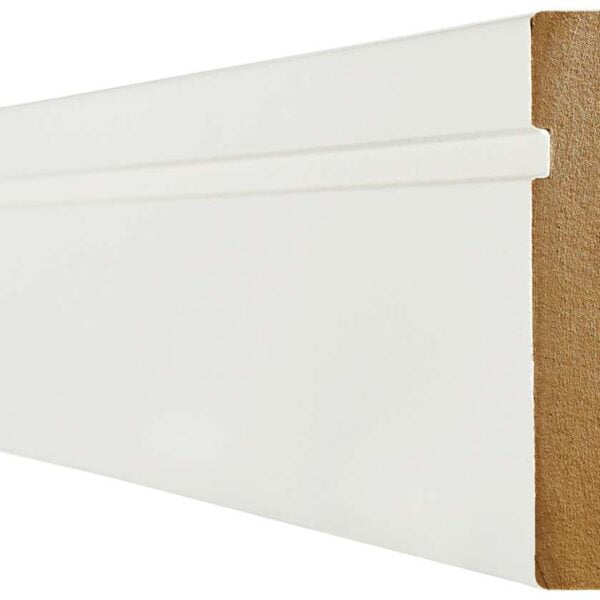 White Primed Skirting Single Groove