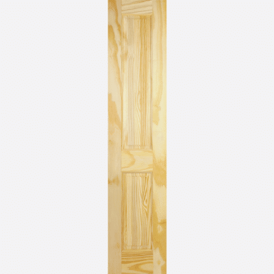 CLEAR PINE 2P This narrow door design features two raised rectangular shaped panels in a characterful Clear Pine wood grain finish.