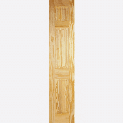 CLEAR PINE 3P This narrow door design features one square raised shaped panel and two rectangular raised panels in a characterful Clear Pine wood.