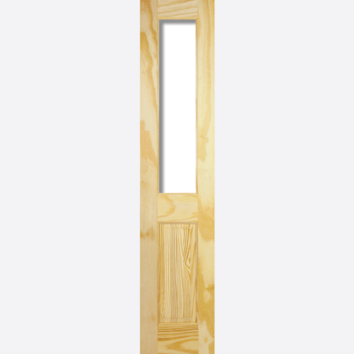 CLEAR PINE RICHMOND 1L UNGLAZED This half door design has one unglazed panel and one raised rectangular shaped panel in a Clear Pine to suit any project.