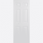 GRP COLONIAL 6P WHITE Crafted from a white GRP material, this Colonial 6P door is designed with four raised rectangular panels and two raised square ones.