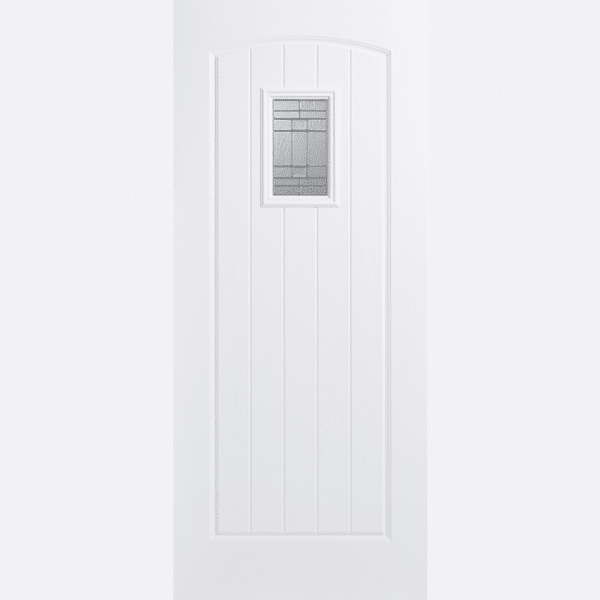 GRP COTTAGE WHITE GLAZED 1L A wonderful addition to your cottage home, this white GRP door design features a leaded double glazed panel and raised moulding.