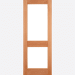 HARDWOOD 2XGG M&T Two unglazed panels are framed in a durable harwood material for this door design, which is crafted with a M&T or dowel construction.