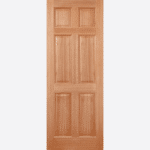 HARDWOOD COLONIAL 6P M&T This versatile Colonial door design has a M&T construction in hardwood and features four raised rectangular panels and two raised square panels.