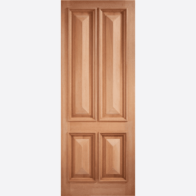 HARDWOOD ISLINGTON Four traditional panels are modernised using a raised moulding and raised panel to create a cricket bat effect. This design oozes opulence, perfect for enhancing any room.