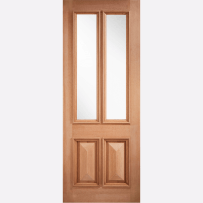 HARDWOOD ISLINGTON UNGLAZED Two traditional panels are modernised using a raised moulding to create a cricket bat effect. These sit below two unglazed panels which create a design that oozes opulence, perfect for enhancing any room.