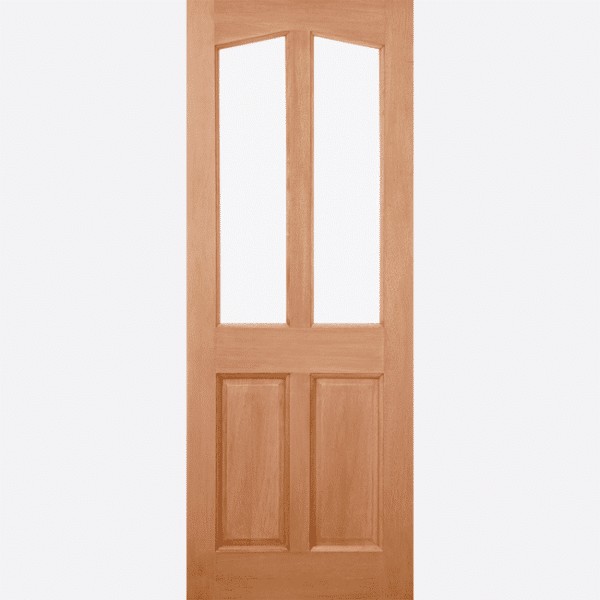 HARDWOOD RICHMOND M&T The elegant Richmond door design in hardwood features two raised shaped panels below two unglazed panels with a subtly curved top edge.
