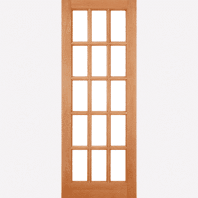 HARDWOOD SA 15L DOWELLED 15 rectangular unglazed panels make up this SA door design, which is crafted from a durable hardwood material with a dowel construction.