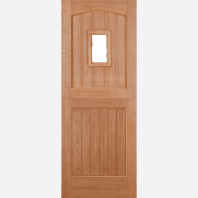 HARDWOOD STABLE UNGLAZED 1L M&T This Stable door design features an unglazed panel, inset panels and a hardwood material. Available with a M&T or dowel construction.