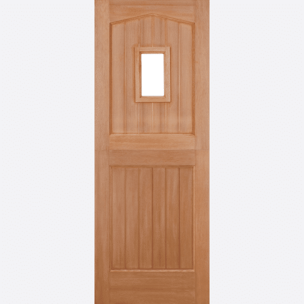 HARDWOOD STABLE UNGLAZED 1L M&T This Stable door design features an unglazed panel, inset panels and a hardwood material. Available with a M&T or dowel construction.