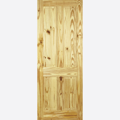 KNOTTY PINE 4P Boasting a characterful Knotty Pine wood grain pattern, this classic door design features four raised rectangular shaped panels.