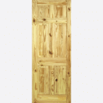 KNOTTY PINE 6P Boasting an appealing Knotty Pine wood grain pattern, this timeless door design features six raised shaped panels.