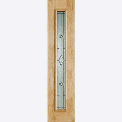 OAK UNIVERSAL SIDELIGHT LEADED Configure your home's perfect entranceway with this Universal Sidelight, complete with a decorative lead doubled glazed panel.