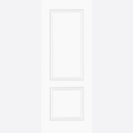 WHITE MOULDED SMOOTH BERLIN 2P A characteristic two panel interior door design that will add a fresh, clean finish to your room.