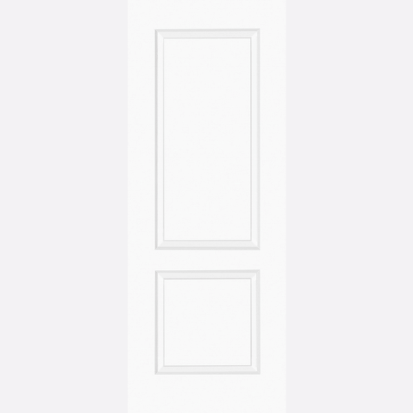 WHITE MOULDED SMOOTH BERLIN 2P A characteristic two panel interior door design that will add a fresh, clean finish to your room.