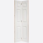 White Moulded Textured 6P Bi-Fold