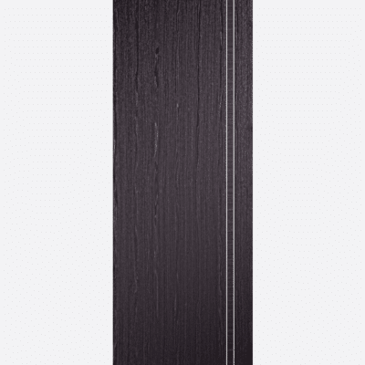 ASH GREY ZANZIBAR BESPOKE SIZES AVAILABLE Complement minimalistic interiors with this Zanzibar door, featuring a pre-finished Ash Grey and two white decorative vertical bars.