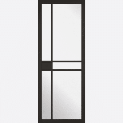 BLACK GREENWICH GLAZED BESPOKE SIZES AVAILABLE Add luxury and sophistication to your home with our Greenwich door. Inspired by art-deco featuring geometric shapes and unique beading, it is ideal for maximising light between rooms