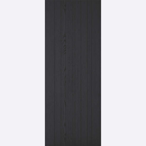 BLACK LAMINATE MONTREAL BESPOKE SIZES AVAILABLE With a laminate finish, this door is ready to be hung. A reliable and easy to maintain option. An unusual design featuring small, vertical V cut grooves, this internal door will feel at home when fitted along with modern interior. In a fashionable and stylish black colour, the Montreal laminate will have the appealing and consistent array of natural colours. NB - Please note the 30 minute fire door options are 47mm thick