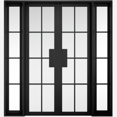 BLACK MALVERN W6 Divide your home with this industrial style room divider featuring slim black profiles with clear glazing, for uninterrupted views that flow from one room to the next. All room dividers are supplied with 35mm thickness. Please note this internal door must be used with our Manhattan internal hardware.