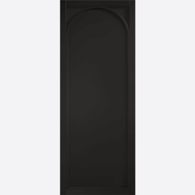 BLACK MELROSE In an elegant pre-finished black, the sleek arched design of our Melrose door makes it perfect for a minimalist home. Featuring a solid engineered core, this door provides both function and style to your home. Please note this internal door must be used with our Manhattan internal hardware.