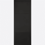 BLACK SUTTON BESPOKE SIZES AVAILABLE Our bold and captivating industrial style black internal door feaatures 3 panels and is a statement piece that brings a touch of modernity and sophistication to any interior. Please note this internal door must be used with our Manhattan internal hardware.