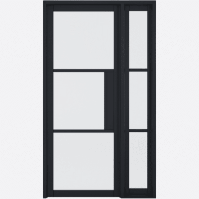 BLACK TRIBECA SIDELIGHT W6 WITHOUT LOCK BLOCK Our pre-finished black Tribeca sidelight is to be used with a single Tribeca door and our Manhattan Universal Sidelight Frame. Creating an eye catching look to your interior, this Sidelight can either be fixed in place or used as a functioning door creating a French Pair, just by removing the mullion in the frame.