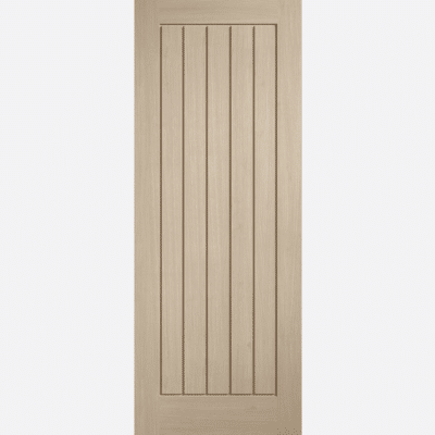 BLONDE OAK MEXICANO Reimagined to seamlessly compliment a neutral home, the Blonde Oak Mexicano is the perfect choice for a trendy family home. The contemporary cottage style door has been given a subtle refresh with an on-trend Blonde Oak finish.