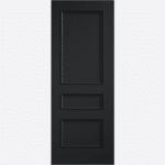 CHARCOAL BLACK TOLEDO A modern twist on the traditional 3-panel design, the Dark Charcoal finish of the Toledo door will add depth to any room. Showcasing the natural wood grain, this internal door will become a standout feature in your home.