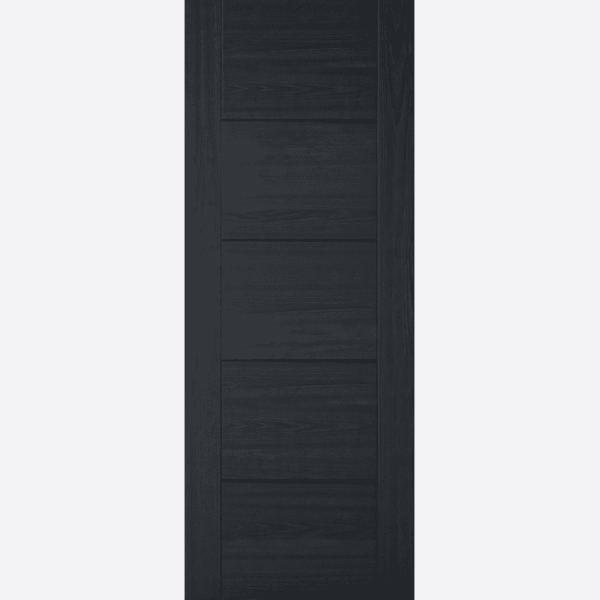 CHARCOAL BLACK VANCOUVER 5P BESPOKE SIZES AVAILABLE Our ever popular Vancouver, featured in charcoal black, takes this modern door to the next level. The on-trend colour creates a stunning focal point in any living space.