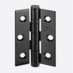 IRONMONGERY MANHATTAN HINGES Enhance your choice of Manhattan doors with our Manhattan ironmongery range, creating elegance with an urban vibe. The matt black colour ensures a sleek finish. Our latches are specifically designed with a 53mm latch casing to complement our 80mm stiles. If using alternative hardware for our Manhattan range, please ensure you don't trim the door edge more than 5mm and the latch casing used is no bigger than 53mm.