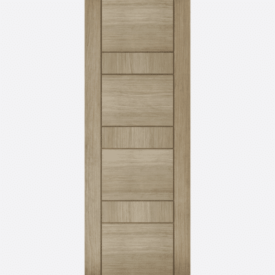 LIGHT GREY EDMONTON In a pre-finished Light Grey, the Edmonton features V Cut grooves in a modern, ladder style effect. This door has a cool and contempoary design and colour and will look perfect in a modern home.