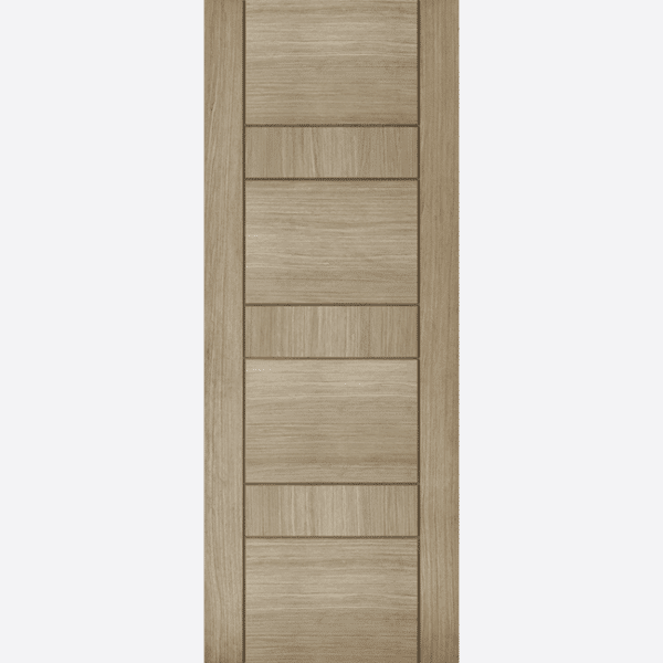 LIGHT GREY EDMONTON In a pre-finished Light Grey, the Edmonton features V Cut grooves in a modern, ladder style effect. This door has a cool and contempoary design and colour and will look perfect in a modern home.