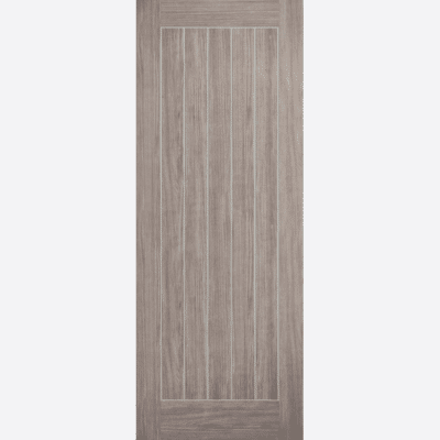 LIGHT GREY LAMINATE MEXICANO BESPOKE SIZES AVAILABLE The Mexicano Light Grey Laminated is a timeless favourite with an on-trend twist. NB: Standard doors supplied semi solid core. FD30's supplied solid core.