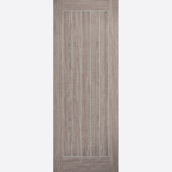 LIGHT GREY LAMINATE MEXICANO BESPOKE SIZES AVAILABLE The Mexicano Light Grey Laminated is a timeless favourite with an on-trend twist. NB: Standard doors supplied semi solid core. FD30's supplied solid core.