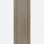 LIGHT GREY LAMINATE MONACO In Pre-finished light grey, this laminate internal door is ready to hang. Featuring solid black inlays down the edges which enhances the contemporary look. The Tubular core on standard doors give the door a stronger and more durable feel. Please note: FD30's are supplied solid core.