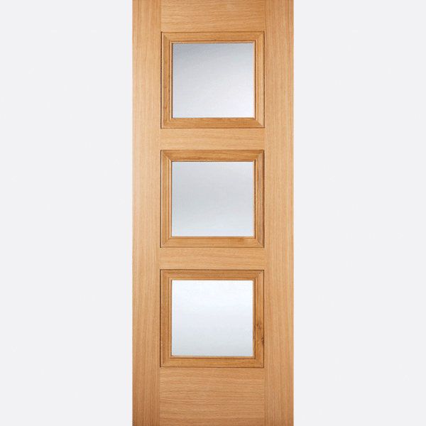 OAK AMSTERDAM GLAZED 3L Three equal sized glazed panels, emphasised by decorative beading, form this Georgian inspired design that offers a versatile finish.