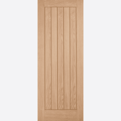 OAK BELIZE BESPOKE SIZES AVAILABLE The ever so popular five vertical panel design showcasing geometry in unfinished oak has a modern twist on a traditional style and will look perfect in any contemporary home.