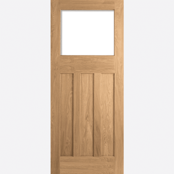 OAK DX 30S STYLE UNGLAZED BESPOKE SIZES AVAILABLE This 1930's traditional design offers an unglazed option, which allows the consumer to enhance to their specification alongside the three inset, vertical panels.