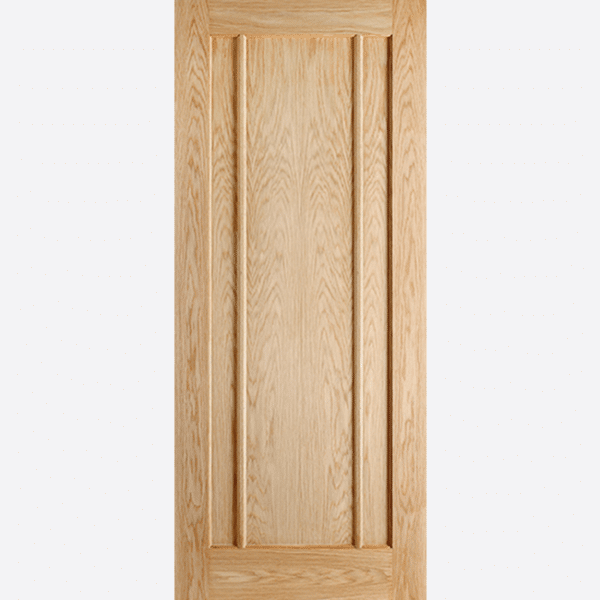 OAK LINCOLN PRE-FINISHED BESPOKE SIZES AVAILABLE This pre-finished Oak door design features subtle detailing to create a traditional feel.