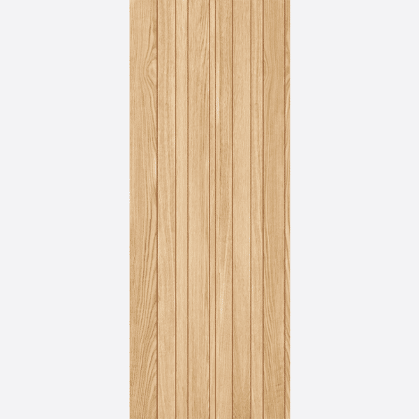 OAK MONTREAL PRE-FINISHED BESPOKE SIZES AVAILABLE Pre-finished Oak, this internal door is a convenient option as it is ready to hang. The Montreal features square cut vertical grooves in an unusual pattern. This new styled internal door is a one of a kind and is not one to be missed. Perfect for modern homes, this pre-finished oak door is ready to hang and will be a stand out asset amongst your interior.