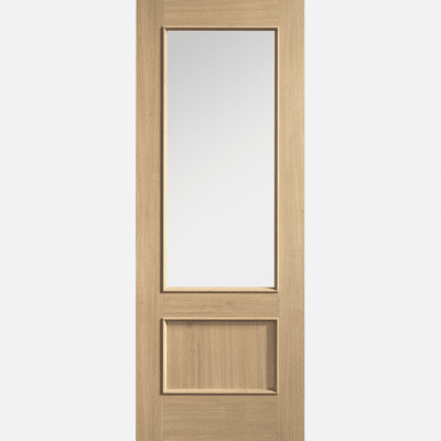 OAK MURCIA GLAZED With raised bolection mouldings and a clear glazed panel, our Murcia Glazed is a traditional design which will change the interior of a room hoping for more light such as a living room or kitchen.