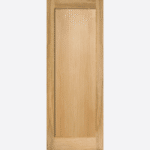 OAK PATTERN 10 ONE PANEL BESPOKE SIZES AVAILABLE A recessed panel features a contrasting wood grain direction in unfinished Oak for an attractive and understated appearance.