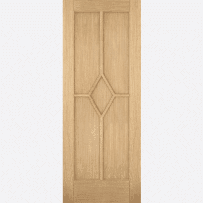 OAK REIMS 5P PRE-FINISHED A new take on our traditional Reims internal door but this time in pre-finished oak. Featuring a unique diamond design which is formed using decorative beading makes this door a recognisable piece. This, combined with the sophisticated oak finish allows the door to appear traditional yet classy.