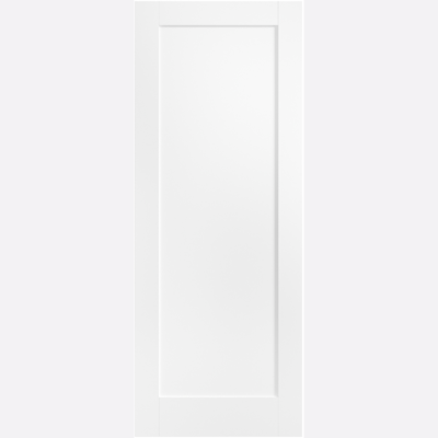 WHITE PATTERN 10 ONE PANEL A recessed panel creates a versatile look for this simple yet effective internal door. The fresh crisp primed white finish is ready for a final top coat.