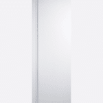 WHITE SIERRA BLANCO Ideal for minimalistic interiors, this Sierra door design features a pre-finished composite in white and two decorative vertical bars.