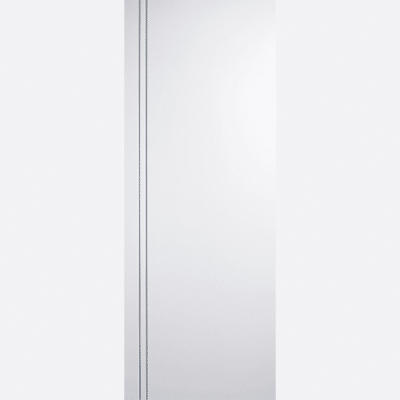 WHITE SIERRA BLANCO Ideal for minimalistic interiors, this Sierra door design features a pre-finished composite in white and two decorative vertical bars.