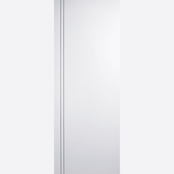 WHITE SIERRA BLANCO Ideal for minimalistic interiors, this Sierra door design features a pre-finished composite in white and two decorative vertical bars.